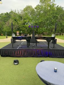 Calvin Gainey performing with Felix And Fingers Dueling Pianos at Hyatt Regency Lost Pines Resort and Spa in Cedar Creek, Texas