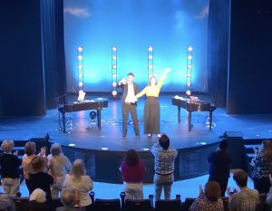 Karin Danger performing with Felix And Fingers Dueling Pianos at Brookhaven Little Theatre in Brookhaven, Mississippi