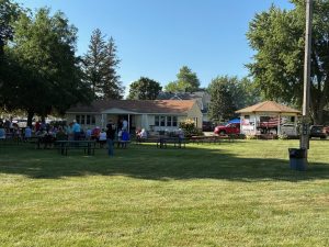 Maxwell Ward performing with Felix And Fingers Dueling Pianos at Radcliffe Park in Radcliffe, Iowa