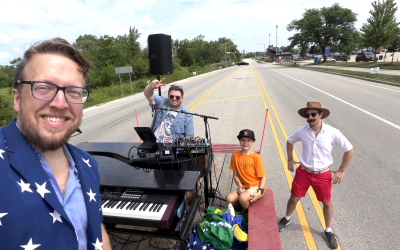 Barrington High School Cheers, Street-Side Sing-Alongs, and a Dinosaur Dash for July 4th