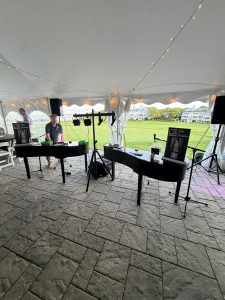 Julia Chisholm performing with Felix And Fingers Dueling Pianos at White Cliffs Country Club in Plymouth, Massachusetts