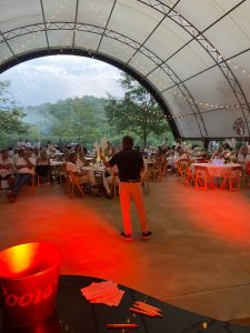 Matt Loewenstein performing with Felix And Fingers Dueling Pianos at The Hangar House by Hocking Hills Scenic Weddings in Logan, Ohio