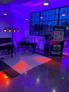 Matt Loewenstein performing with Felix And Fingers Dueling Pianos at Visionloft Events Stutz in Indianapolis, Indiana