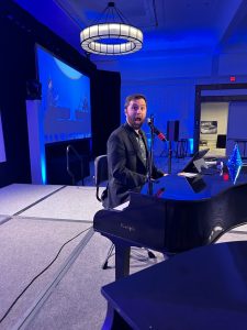 Nick Slater (Carswell) performing with Felix And Fingers Dueling Pianos at Grand Hall at Union Station in St. Louis, Missouri
