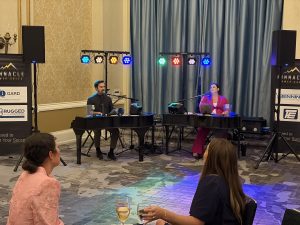 Joel Gerlach performing with Felix And Fingers Dueling Pianos at Marriott Philadelphia Downtown in Philadelphia, Pennsylvania