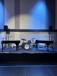 Matt Loewenstein performing with Felix And Fingers Dueling Pianos at Hollenbeck Bayley Creative Arts and Conference Center in Springfield, Ohio