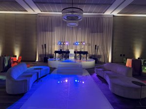 Vince Alten performing with Felix And Fingers Dueling Pianos at Thompson Dallas, by Hyatt in Dallas, Texas