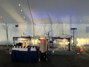 Austin Klipp performing with Felix And Fingers Dueling Pianos at Herreshoff Marine Museum in Bristol, Rhode Island