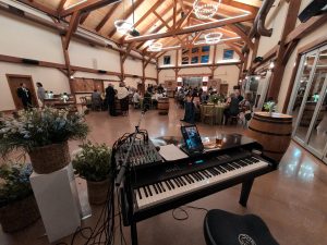 T. Duncan Parker performing with Felix And Fingers Dueling Pianos at Barnwood Events Wisconsin in Madison, Wisconsin