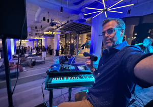 Jimmy Mastandrea performing with Felix And Fingers Dueling Pianos at westdrift Manhattan Beach, Autograph Collection in Manhattan Beach, California
