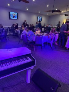 Sami Mikesell performing with Felix And Fingers Dueling Pianos at Bentwinds Country Club in Fuquay-Varina, North Carolina